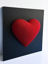 3D Heart Wall Art Red Love