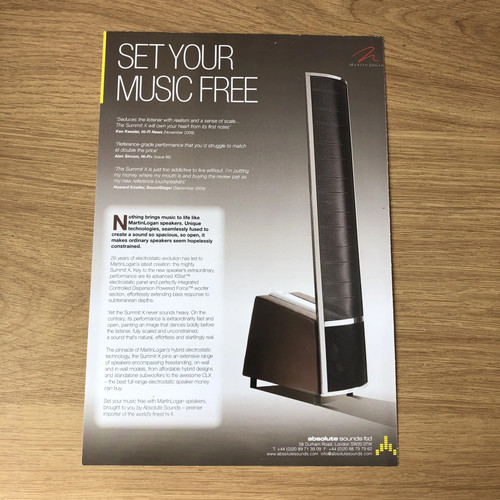 Hifis47 magazine advert 11x8 - magazine,