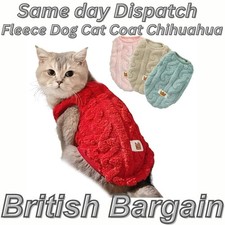 Fleece Dog Cat Coat Chihuahua Puppy Sweater Pet Clothing Dog Vest Kitten Jacket