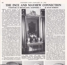 FURNITURE AT BROADLANDS, HAMPSHIRE, PART 1: THE INCE AND MAYHEW CONNECTION. SEVE