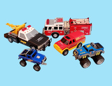 TONKA TOYS Job Lot Collection of various Vehicles Trucks Fire Police Monster 4x4