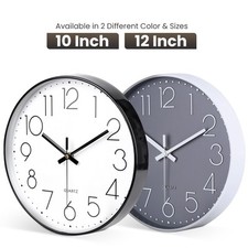 10/12" Wall Clock Silent Non