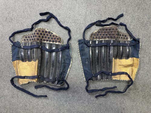 Y10027 yoroi iron shin guards - iron,