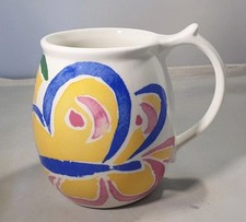 CROWN WINDSOR VINTAGE CHINA MUG FLORAL IMAGE BY JULIE DE PLEDGE MADE IN ENGLAND