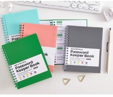 A6 Mini Spiral Binder Password Book Compact Organizer Securely Manage Names Note