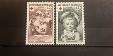 Old French Stamps Red Cross