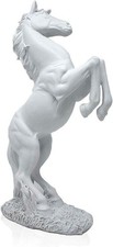 White Rearing Horse Statue