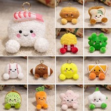 Plush Fruit Keychain With Soft
