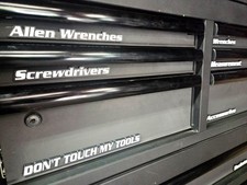 Magnetic tool box labels - tool,