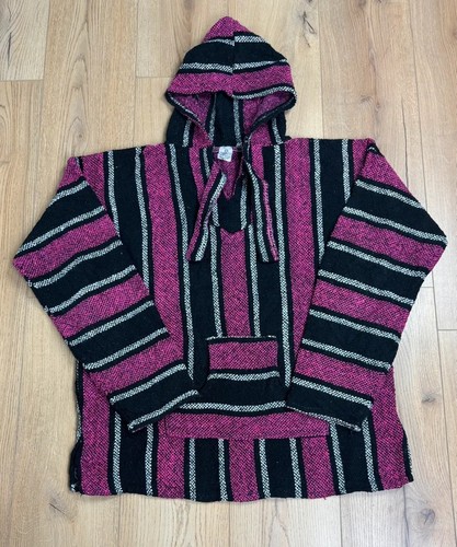 Vintage baja hoodie pink black - baja,