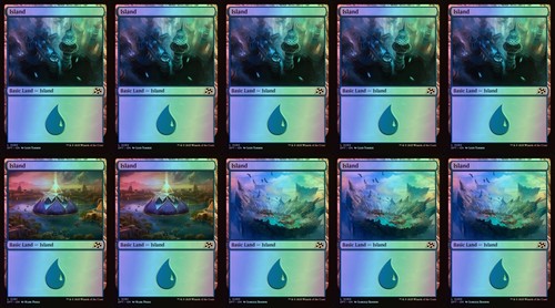 Mtg 10x foil island basic - foil,