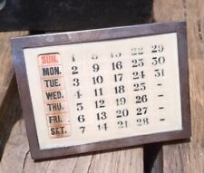 Edwardian Silver Calendar......CP&Co Cooper Pegler & Co.....Desk Calendar 