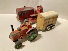 Dinky Toys Field Marshall Tractor,Heavy Tractor and Corgi Horse Box