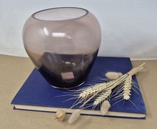 Plum Purple Glass Bowl Vase