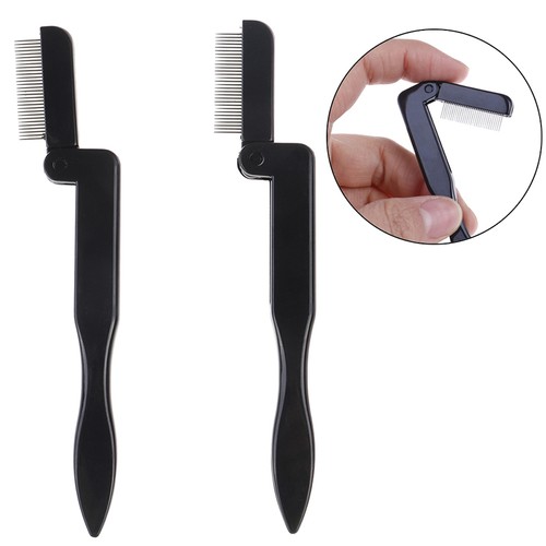 Foldable eyelash comb metal