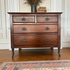 Edwardian Mahogany Chest of Drawers on Ceramic Castors – c.1910