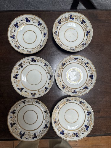 Derby porcelain saucers - porcelain, 6x