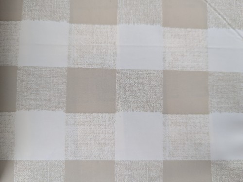 Beige 5cm gingham check - gingham, pvc