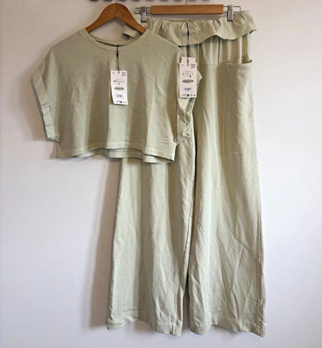 Zara light green 2pc jersey - green,