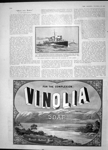 Original old antique print - old,