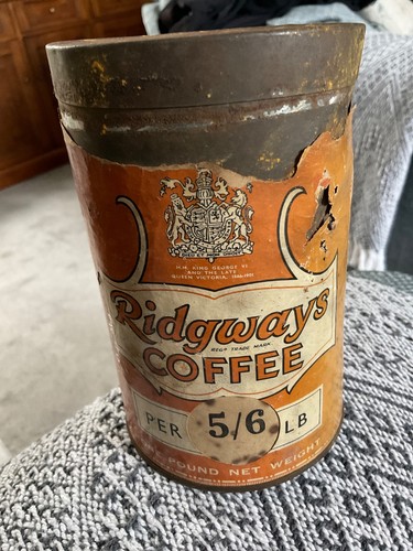 Vintage ridgeway coffee tin - vintage,