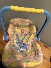 Vintage Baby Born toy car seat lovely condition removable cover