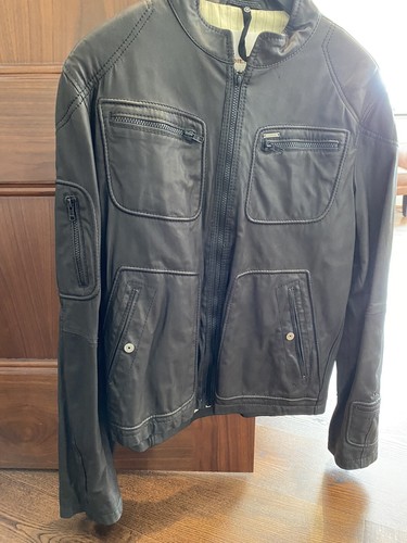Black diesel leather biker - diesel,