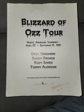 OZZY OSBOURNE 1981 TOUR 100+