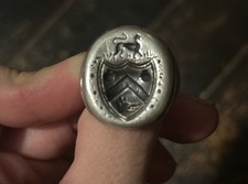 Silver Signet Ring with Family
