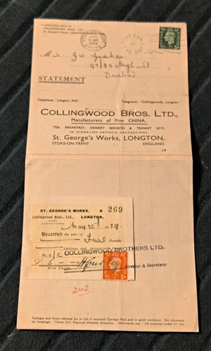 1939 collingwood bros pottery - 1939,