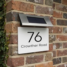 Solar powered door number - powered,