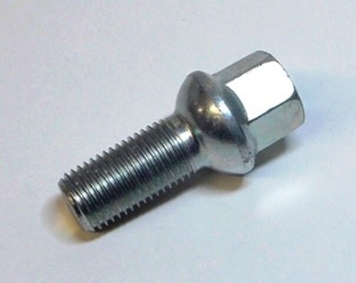 Silver wheel bolt nut - wheel, fits