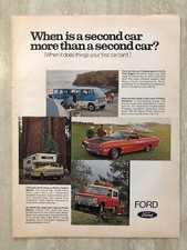 1970 Ford Club Wagon Van Ranchero Pickup Camper Special Bronco Vintage Print Ad