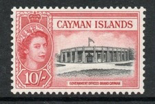Cayman Islands 1953 10/- Black