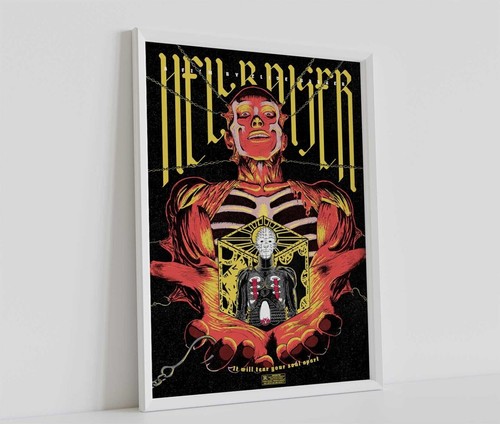 Hellraiser movie poster pin - hellraiser,