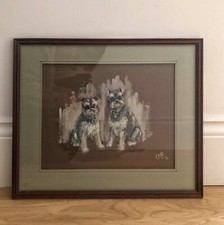 Schnauzer Portrait - 43 x 36 cm - Dogs Watercolour Original painting 