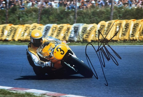 Kenny roberts hand - signed, 12x8