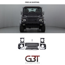 Front Grille + Headlamp Cases For Land Rover Defender SVX Style Original Lights
