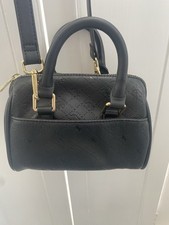 topshop black barrel bag