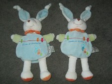 Doudou Et Compagnie Bunny Rabbit Soft Toys With Washing Line & Pegs.