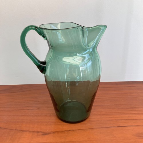 Large vintage green glass - large,