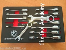 Britool Hallmark Ratchet Short Combination Spanner Wrench Stubby Set