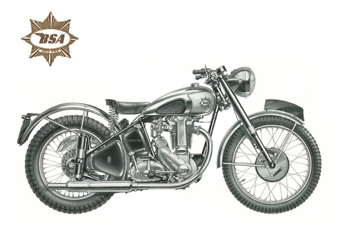 Bsa poster gold - star, goldstar