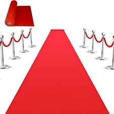 Red Carpet Runner 5.5 mm Thickness VIP Runway Rug for Party 10 x 1 m Non-Slip 