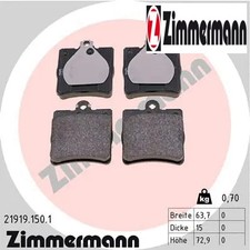 Rear brake pad set disc - rear,