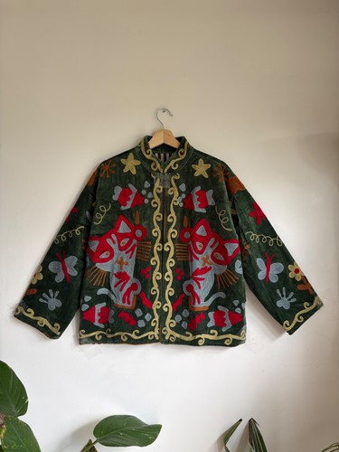 Hand embroidered suzani velvet - hand,