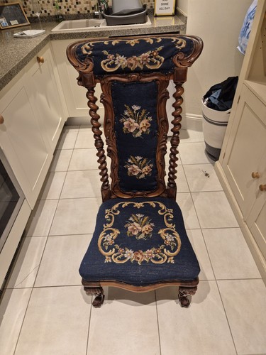 Antique prie dieu prayer chair - prie-dieu,
