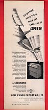 Old Bus Magazine Advert 1962 - Bell Punch Co - Solomatic - the Greatest of Speed