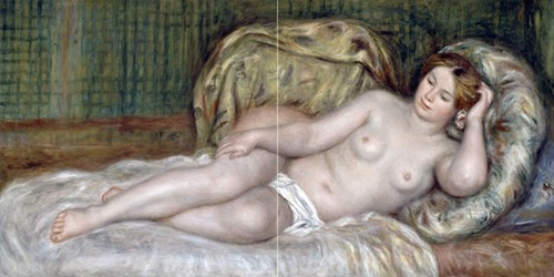 Tile mural nude girl renoir - mural,