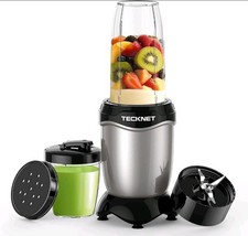 Food Blender, TECKNET 600W High Speed Blender with 2 Portable Travel Cups